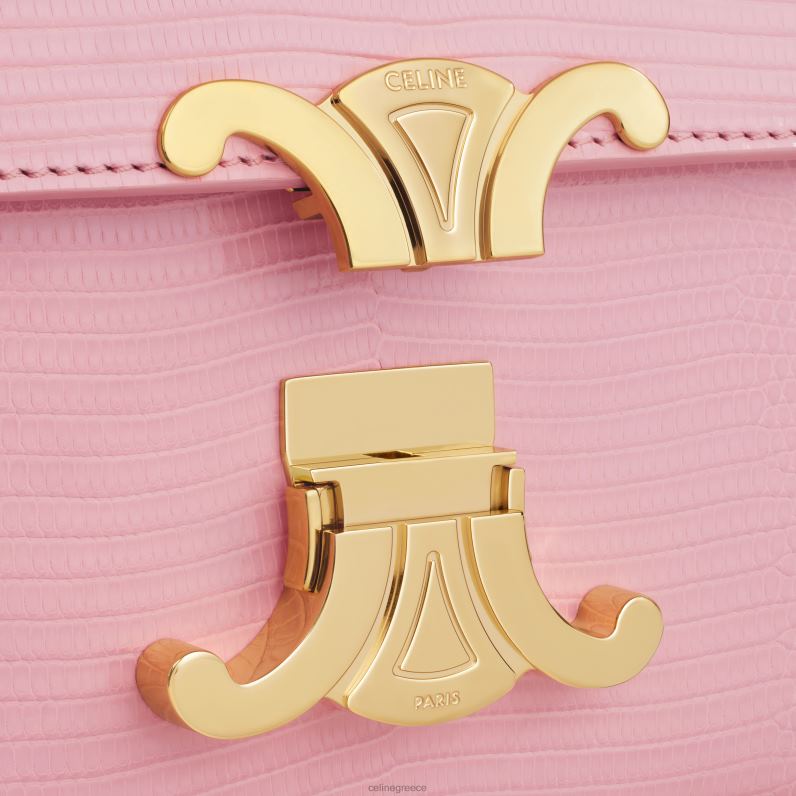 τσάντα ώμου αλυσίδα claude σε σαύρα γυναίκες CELINE 640PT50 αξεσουάρ τριαντάφυλλο