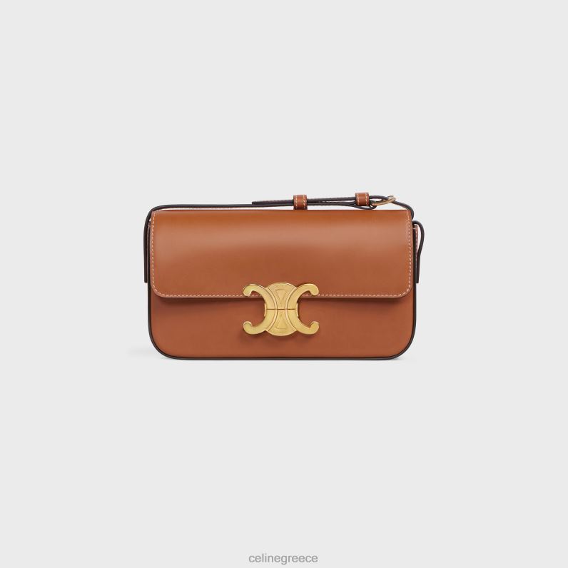 τσάντα ώμου claude από φυσικό δέρμα μοσχαριού γυναίκες CELINE 640PT54 αξεσουάρ βυρσοδέψω