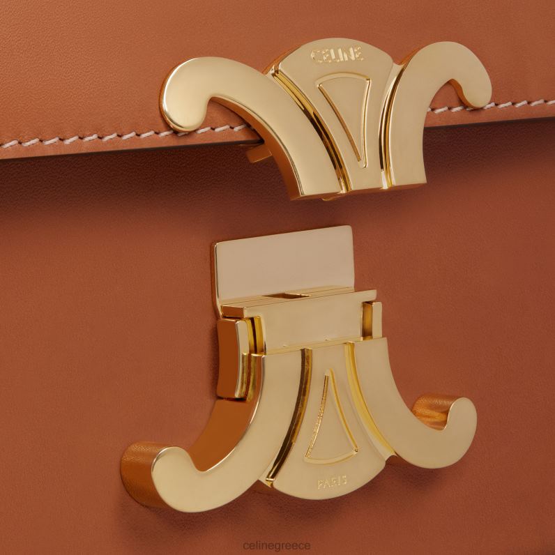 τσάντα ώμου claude από φυσικό δέρμα μοσχαριού γυναίκες CELINE 640PT54 αξεσουάρ βυρσοδέψω