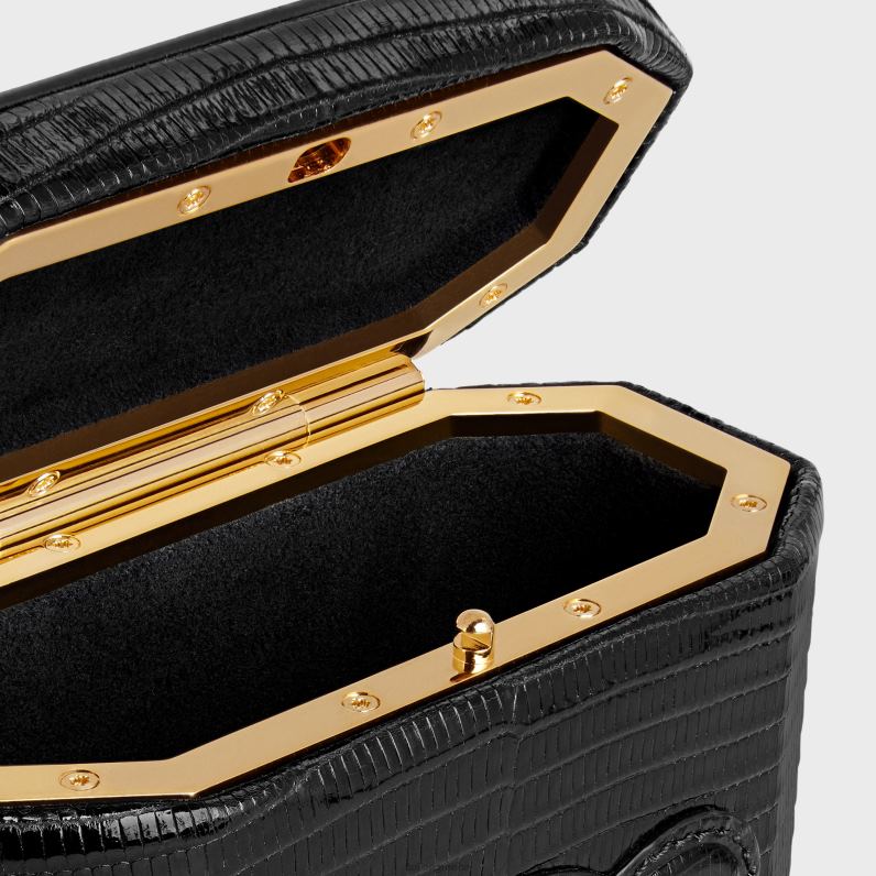 κλειδαριά τσάντα cuir θρίαμβος σε σαύρα γυναίκες CELINE 640PT213 αξεσουάρ μαύρος