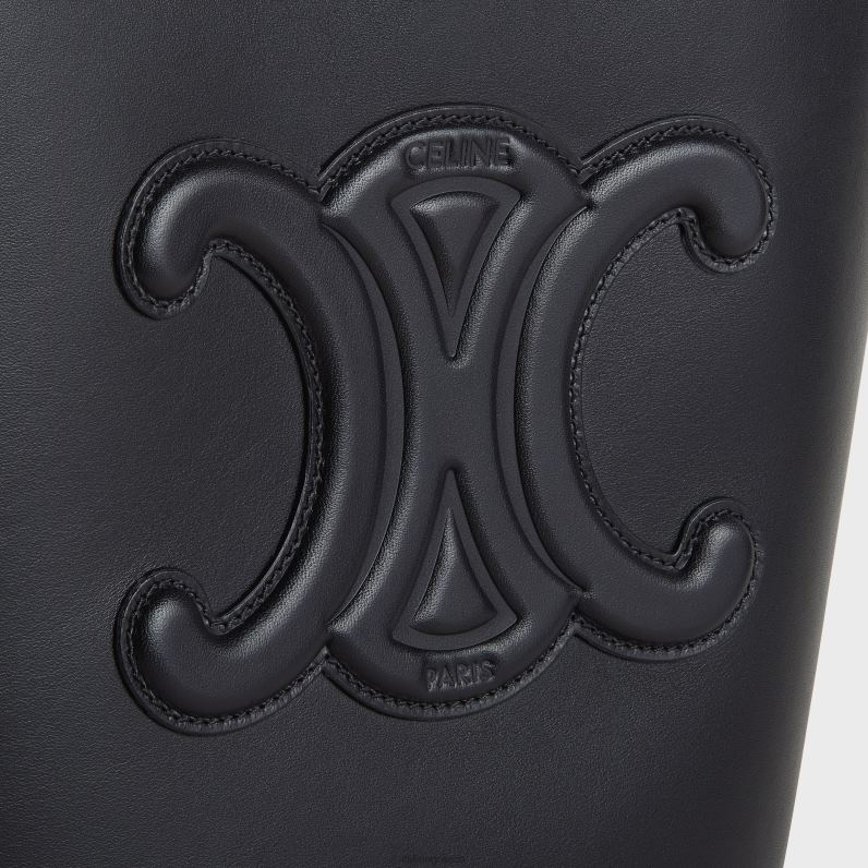 μικρός κουβάς cuir triomphe σε λείο δέρμα μοσχαριού γυναίκες CELINE 640PT198 αξεσουάρ μαύρος
