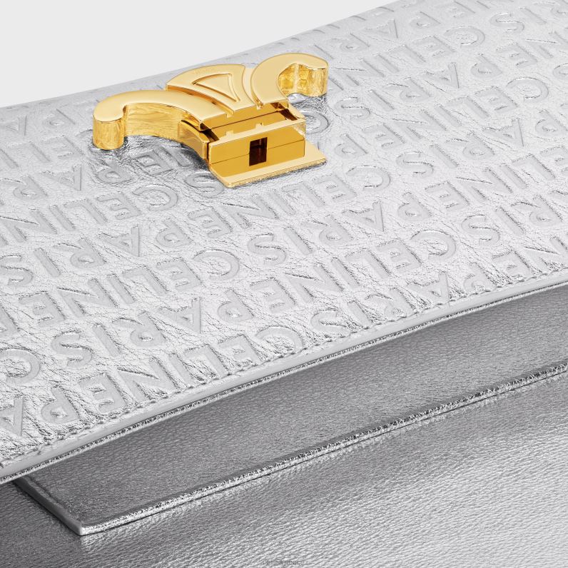 μεσαία τσάντα lola σε πλαστικοποιημένο δέρμα μοσχαριού με παντού γυναίκες CELINE 640PT18 αξεσουάρ ασήμι