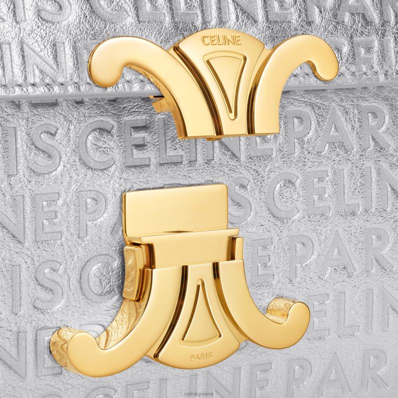 μεσαία τσάντα lola σε πλαστικοποιημένο δέρμα μοσχαριού με παντού γυναίκες CELINE 640PT18 αξεσουάρ ασήμι