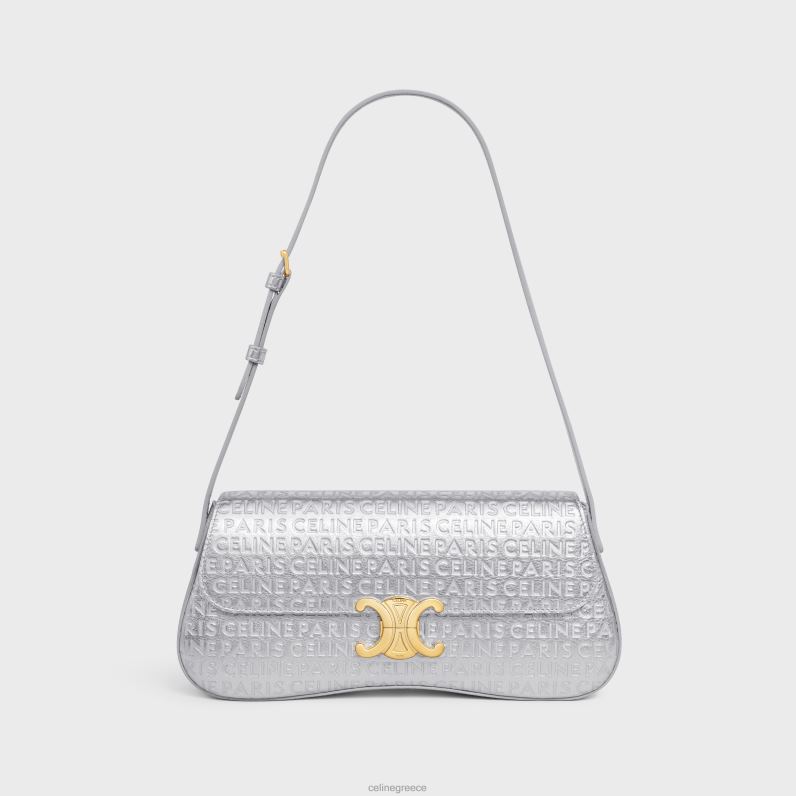 μεσαία τσάντα lola σε πλαστικοποιημένο δέρμα μοσχαριού με παντού γυναίκες CELINE 640PT18 αξεσουάρ ασήμι