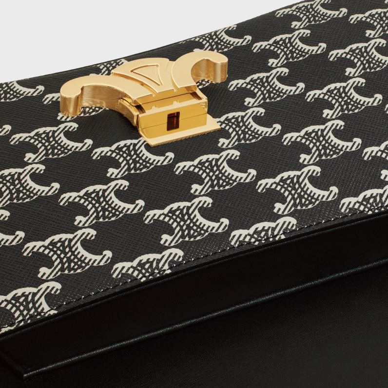 μεσαία τσάντα lola σε καμβά triomphe δίχρωμη γυναίκες CELINE 640PT19 αξεσουάρ μαύρος