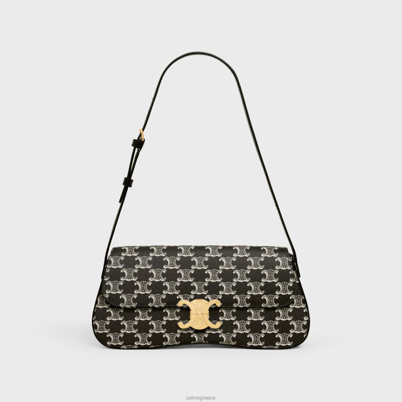 μεσαία τσάντα lola σε καμβά triomphe δίχρωμη γυναίκες CELINE 640PT19 αξεσουάρ μαύρος