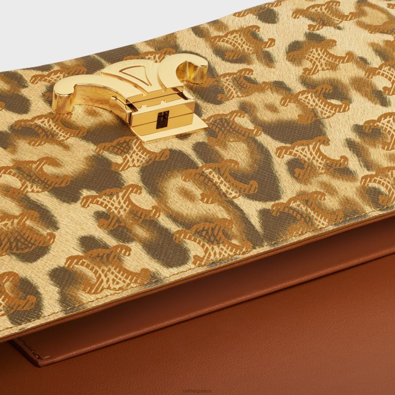 μεσαία τσάντα lola σε καμβά triomphe με στάμπα γυναίκες CELINE 640PT20 αξεσουάρ λεοπάρδαλη