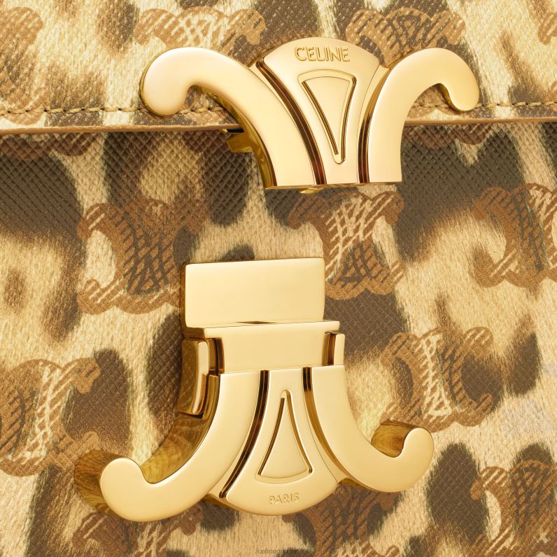 μεσαία τσάντα lola σε καμβά triomphe με στάμπα γυναίκες CELINE 640PT20 αξεσουάρ λεοπάρδαλη