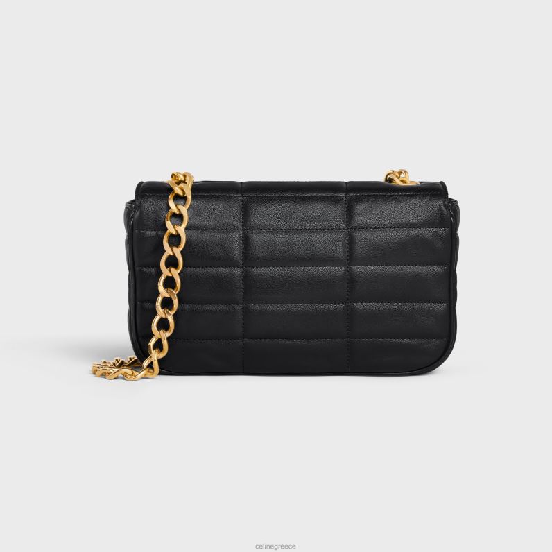 τσάντα ώμου αλυσίδας matelasse μονόχρωμη σε καπιτονέ δέρμα μοσχαριού γυναίκες CELINE 640PT280 αξεσουάρ μαύρος