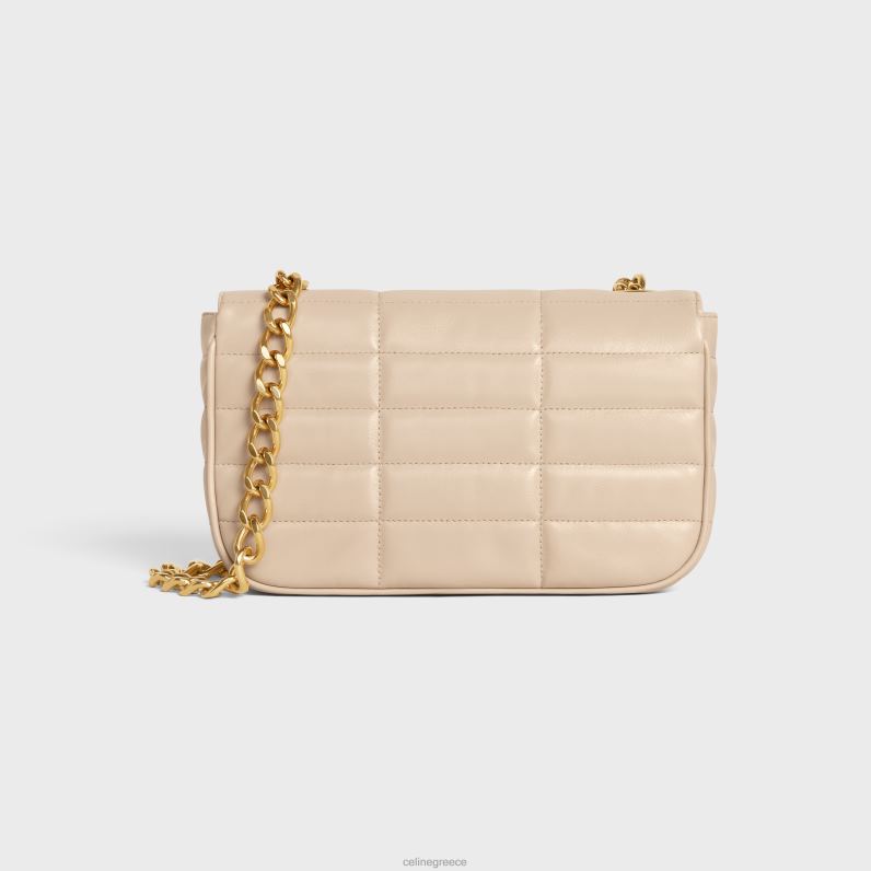 Τσάντα ώμου αλυσίδας matelasse μονόχρωμη σε καπιτονέ κατσικίσιο δέρμα γυναίκες CELINE 640PT281 αξεσουάρ γυμνός