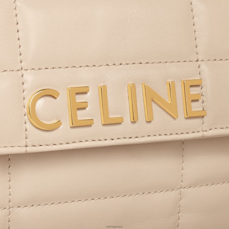 Τσάντα ώμου αλυσίδας matelasse μονόχρωμη σε καπιτονέ κατσικίσιο δέρμα γυναίκες CELINE 640PT281 αξεσουάρ γυμνός