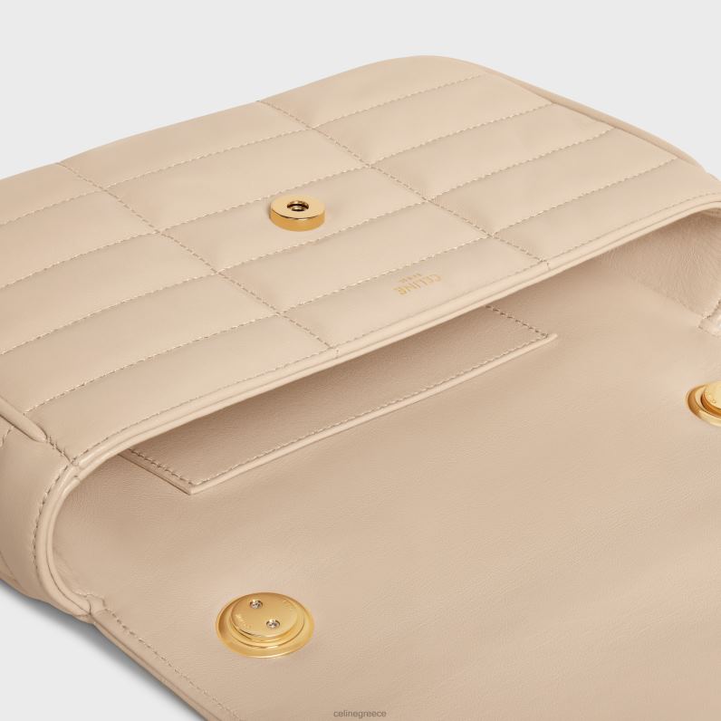Τσάντα ώμου αλυσίδας matelasse μονόχρωμη σε καπιτονέ κατσικίσιο δέρμα γυναίκες CELINE 640PT281 αξεσουάρ γυμνός