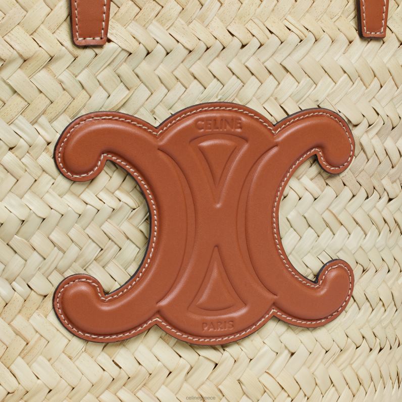 medium classic panier σε φύλλα φοίνικα & δέρμα μοσχαριού γυναίκες CELINE 640PT83 αξεσουάρ βυρσοδέψω