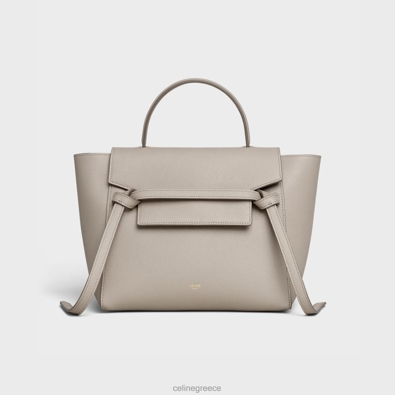Τσάντα ζώνης micro από δέρμα μοσχαριού γυναίκες CELINE 640PT266 αξεσουάρ ελαφρύ γκρι