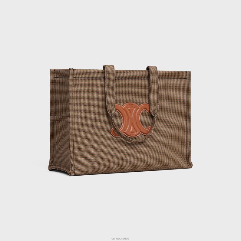 μεγάλες καμπάνες από ύφασμα pied de poule γυναίκες CELINE 640PT241 αξεσουάρ πολύχρωμο