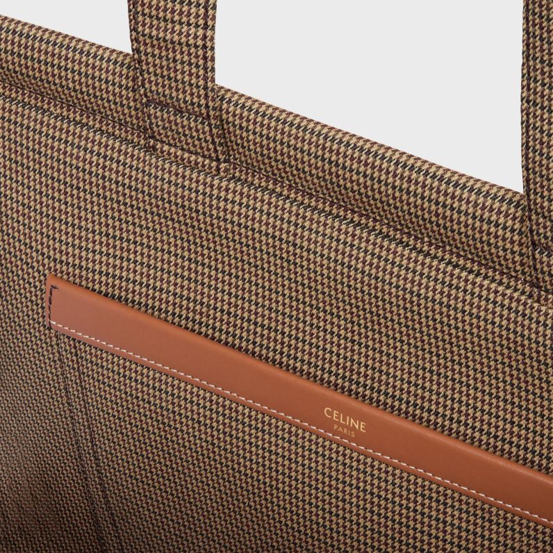 μεγάλες καμπάνες από ύφασμα pied de poule γυναίκες CELINE 640PT241 αξεσουάρ πολύχρωμο