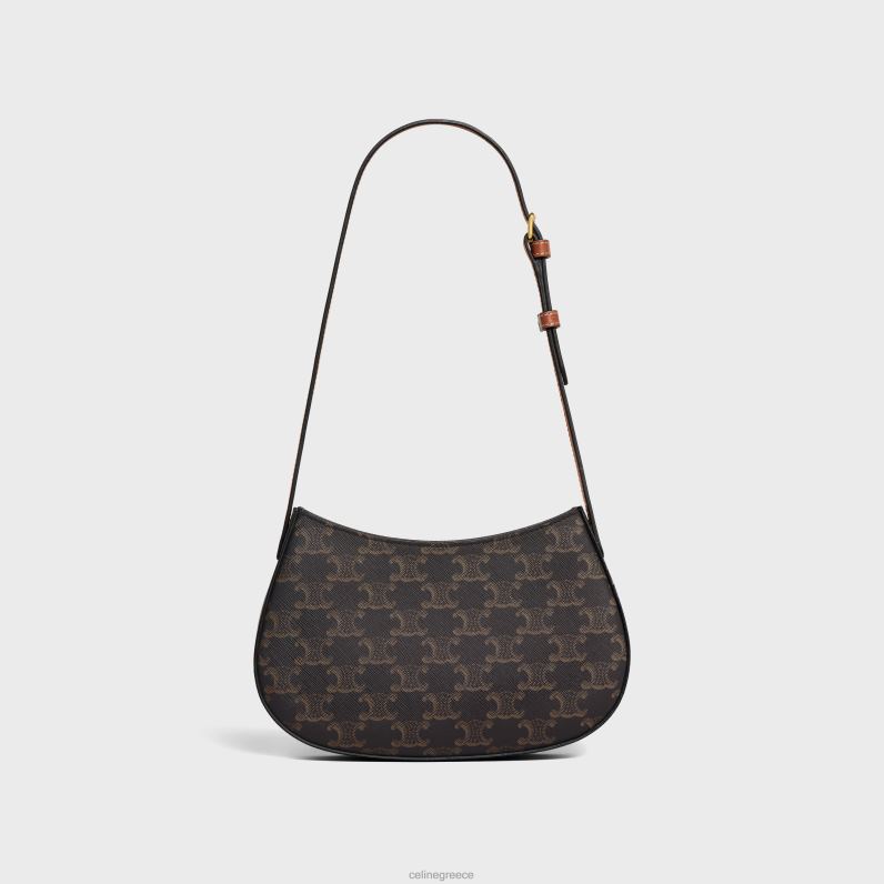 μεσαία τσάντα σε καμβά triomphe & δέρμα μοσχαριού γυναίκες CELINE 640PT14 αξεσουάρ βυρσοδέψω