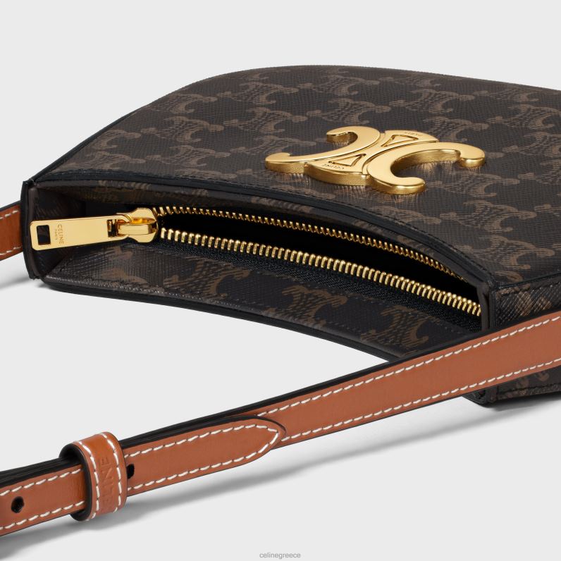 μεσαία τσάντα σε καμβά triomphe & δέρμα μοσχαριού γυναίκες CELINE 640PT14 αξεσουάρ βυρσοδέψω