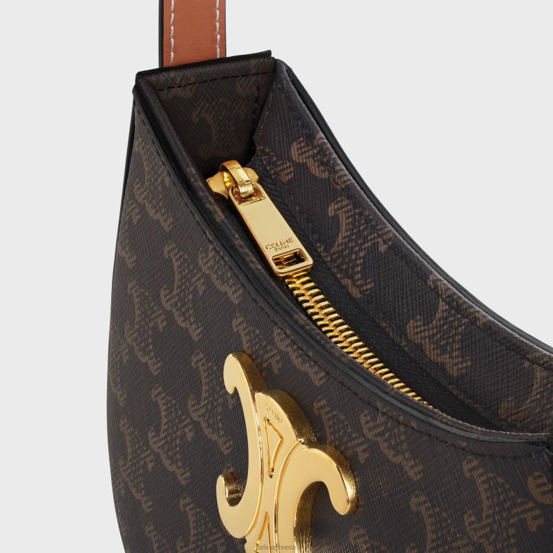 μεσαία τσάντα σε καμβά triomphe & δέρμα μοσχαριού γυναίκες CELINE 640PT14 αξεσουάρ βυρσοδέψω