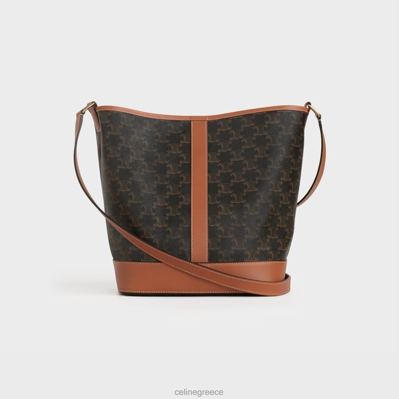 μεσαίο κουβά σε καμβά triomphe & δέρμα μοσχαριού γυναίκες CELINE 640PT217 αξεσουάρ βυρσοδέψω