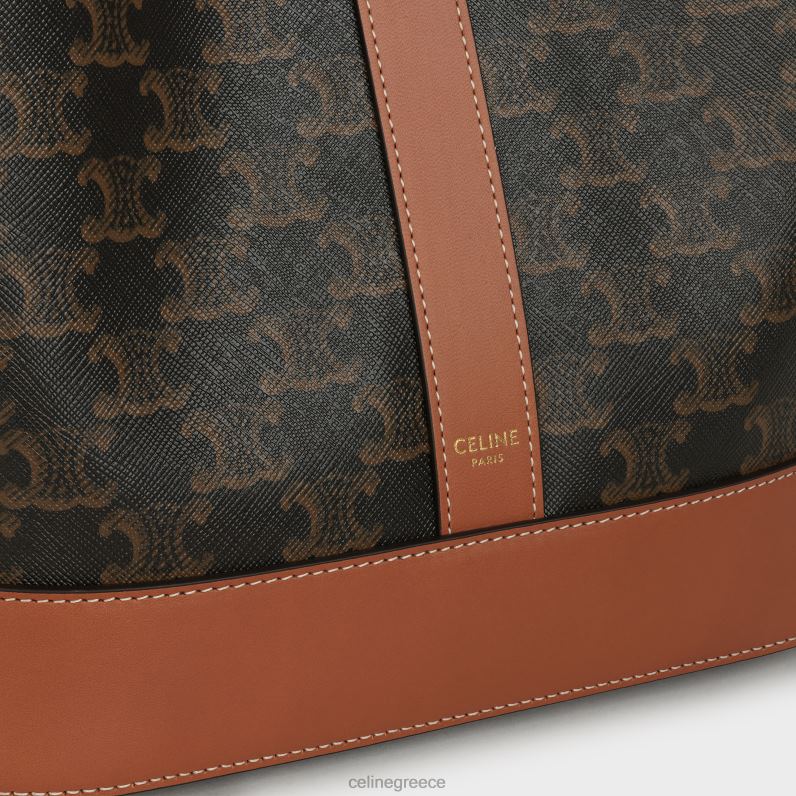 μεσαίο κουβά σε καμβά triomphe & δέρμα μοσχαριού γυναίκες CELINE 640PT217 αξεσουάρ βυρσοδέψω