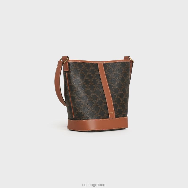 μικρός κουβάς σε καμβά triomphe & δέρμα μοσχαριού γυναίκες CELINE 640PT218 αξεσουάρ βυρσοδέψω