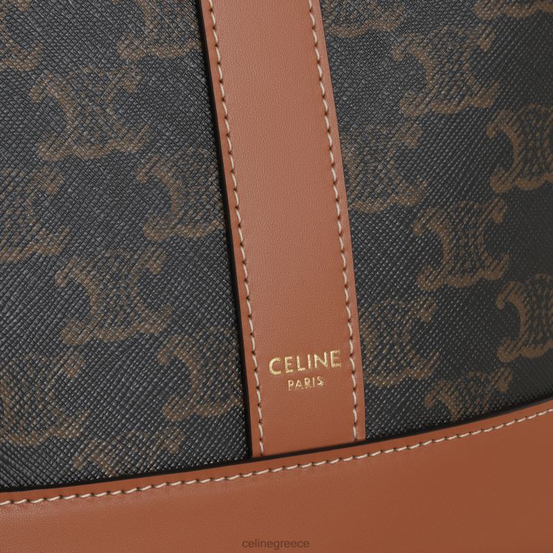 μικρός κουβάς σε καμβά triomphe & δέρμα μοσχαριού γυναίκες CELINE 640PT218 αξεσουάρ βυρσοδέψω