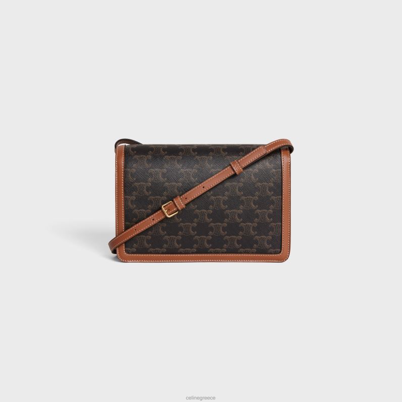 τσάντα φάκελος σε καμβά triomphe & δέρμα μοσχαριού γυναίκες CELINE 640PT223 αξεσουάρ βυρσοδέψω