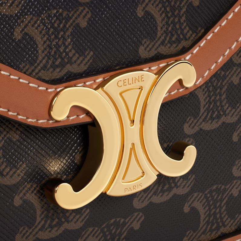 τσάντα φάκελος σε καμβά triomphe & δέρμα μοσχαριού γυναίκες CELINE 640PT223 αξεσουάρ βυρσοδέψω