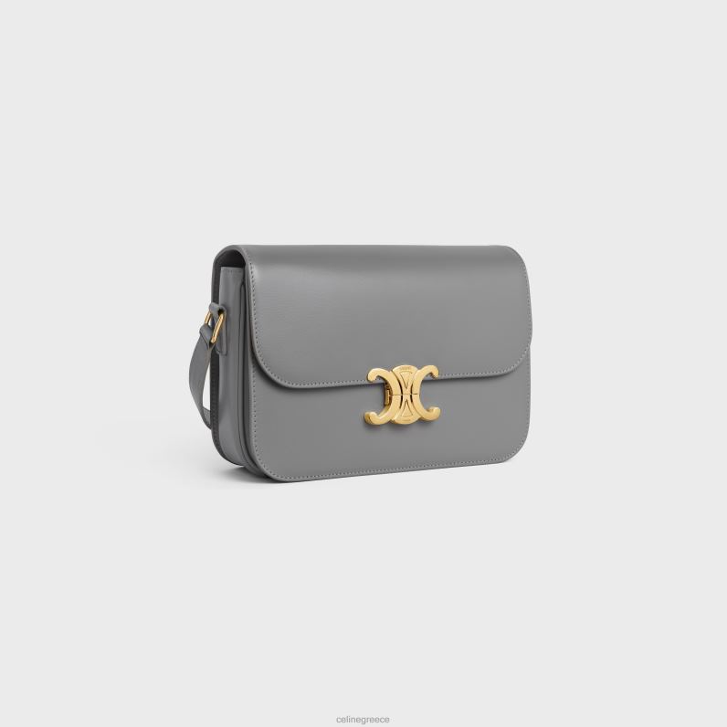 κλασική τσάντα triomphe σε γυαλιστερό δέρμα μοσχαριού γυναίκες CELINE 640PT43 αξεσουάρ ψευδάργυρος