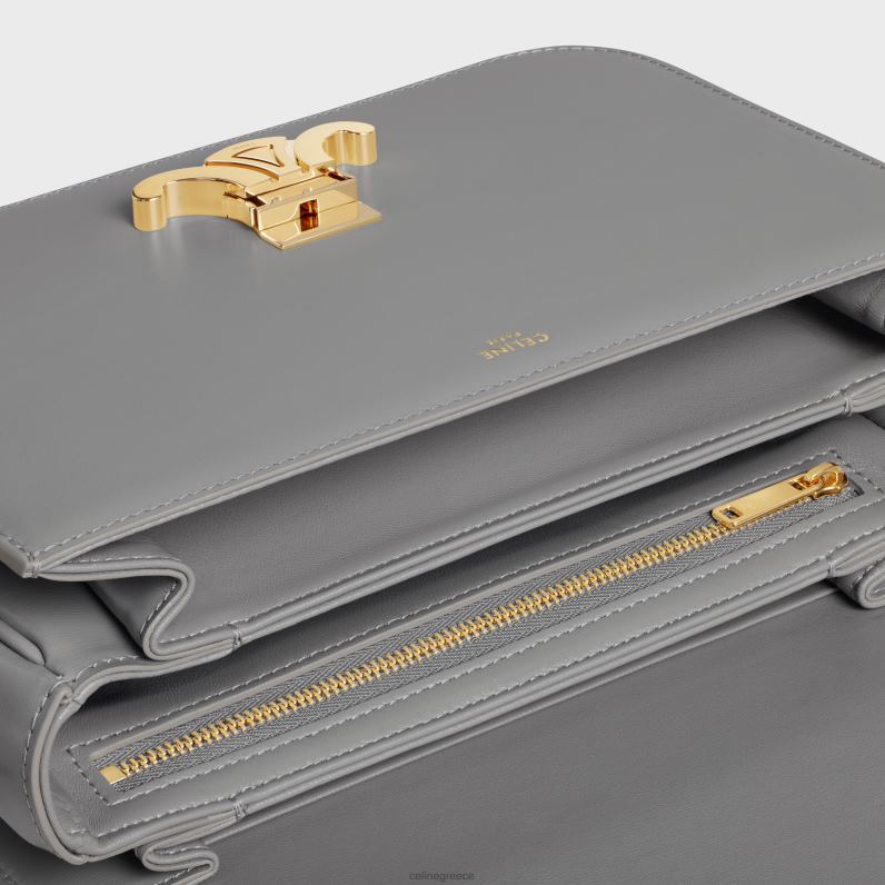 κλασική τσάντα triomphe σε γυαλιστερό δέρμα μοσχαριού γυναίκες CELINE 640PT43 αξεσουάρ ψευδάργυρος