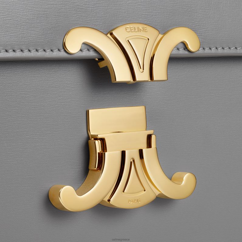 κλασική τσάντα triomphe σε γυαλιστερό δέρμα μοσχαριού γυναίκες CELINE 640PT43 αξεσουάρ ψευδάργυρος