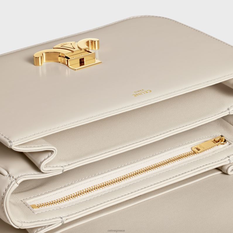 κλασική τσάντα triomphe σε γυαλιστερό δέρμα μοσχαριού γυναίκες CELINE 640PT44 αξεσουάρ ελαφριά πέτρα