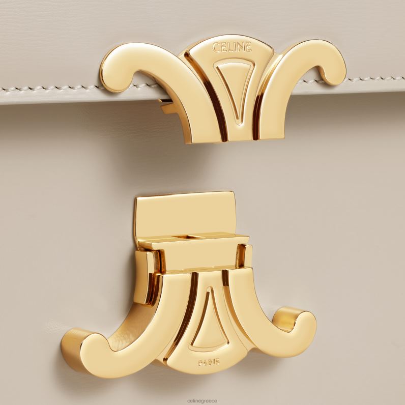 κλασική τσάντα triomphe σε γυαλιστερό δέρμα μοσχαριού γυναίκες CELINE 640PT44 αξεσουάρ ελαφριά πέτρα