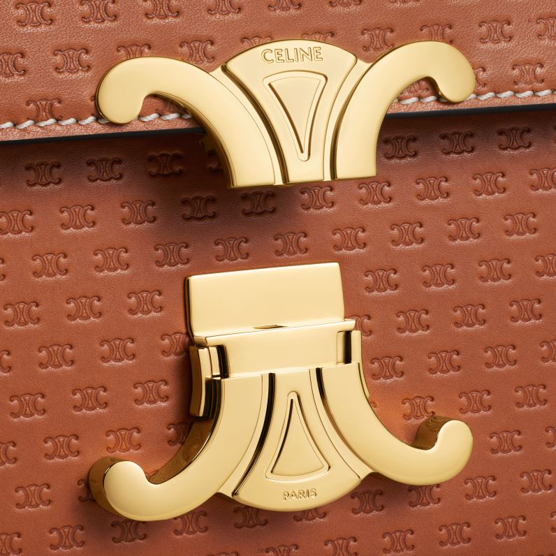 Εφηβική τσάντα θριάμβου από φυσικό δέρμα μοσχαριού με παντού triomphe γυναίκες CELINE 640PT45 αξεσουάρ βυρσοδέψω