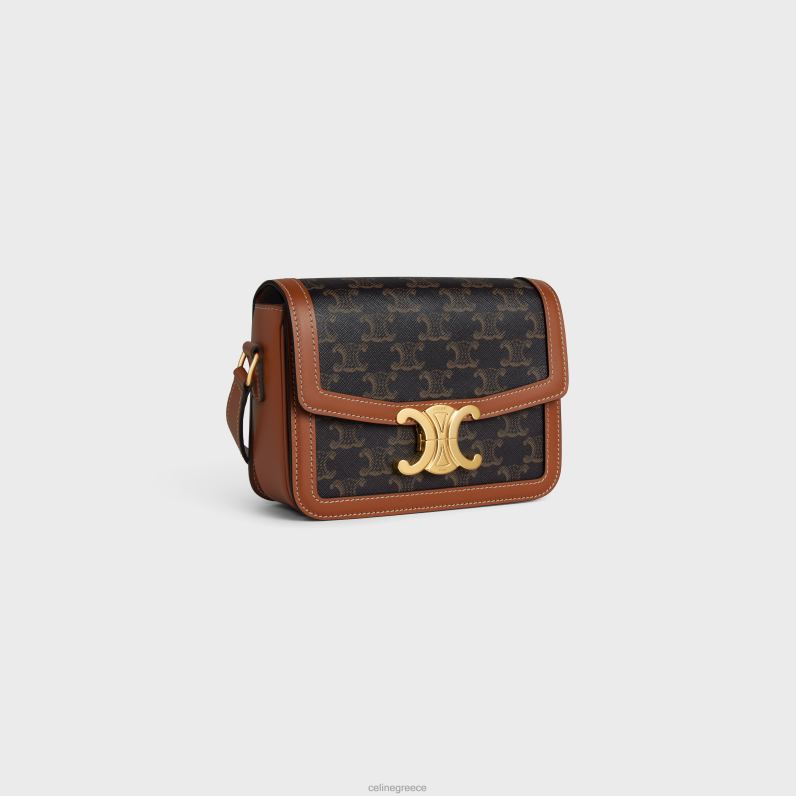 Εφηβική τσάντα θριάμβου σε καμβά triomphe & δέρμα μοσχαριού γυναίκες CELINE 640PT4 αξεσουάρ βυρσοδέψω