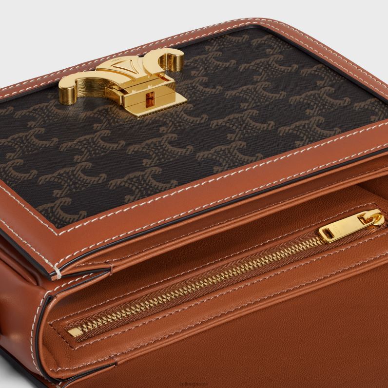 Εφηβική τσάντα θριάμβου σε καμβά triomphe & δέρμα μοσχαριού γυναίκες CELINE 640PT4 αξεσουάρ βυρσοδέψω