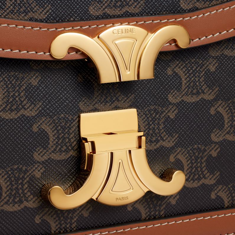 Εφηβική τσάντα θριάμβου σε καμβά triomphe & δέρμα μοσχαριού γυναίκες CELINE 640PT4 αξεσουάρ βυρσοδέψω