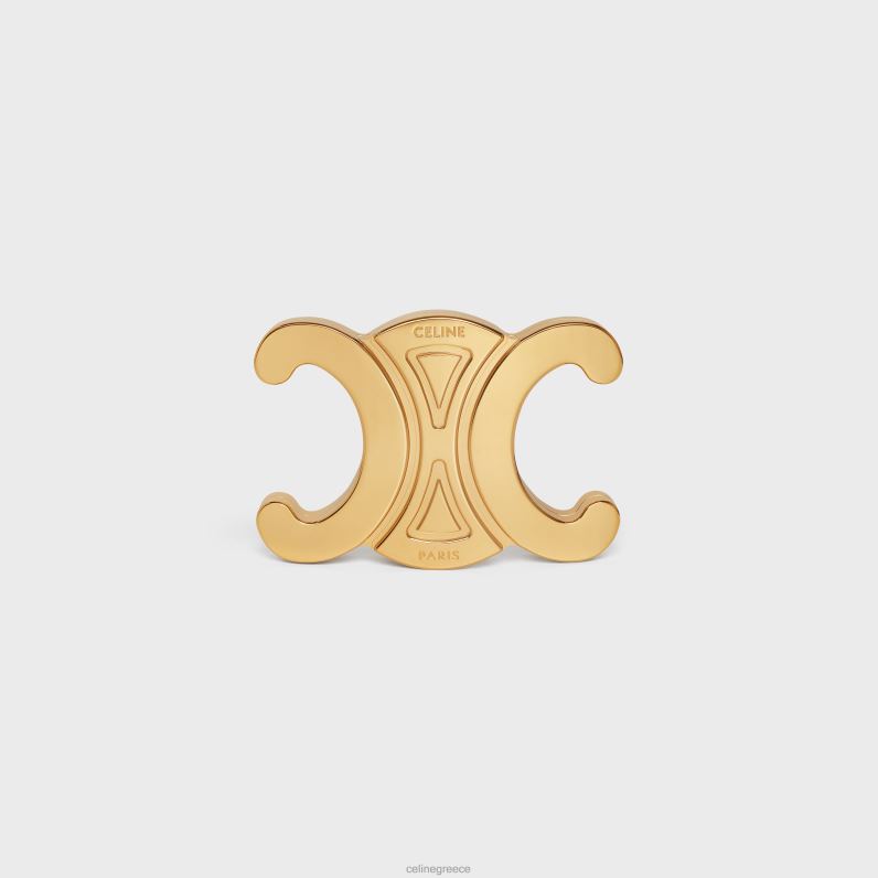 triomphe metal minaudiere από αλουμίνιο γυναίκες CELINE 640PT286 αξεσουάρ χρυσός