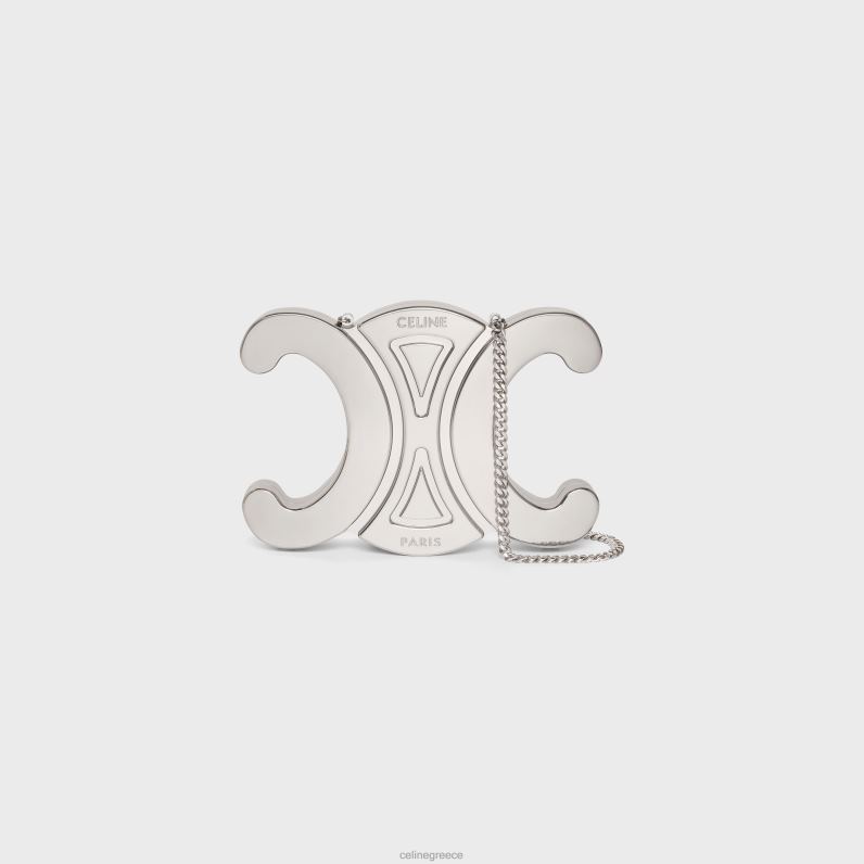 triomphe metal minaudiere από αλουμίνιο γυναίκες CELINE 640PT287 αξεσουάρ ασήμι