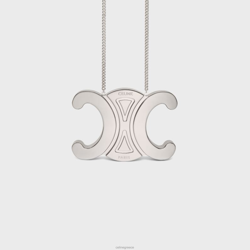 triomphe metal minaudiere από αλουμίνιο γυναίκες CELINE 640PT287 αξεσουάρ ασήμι