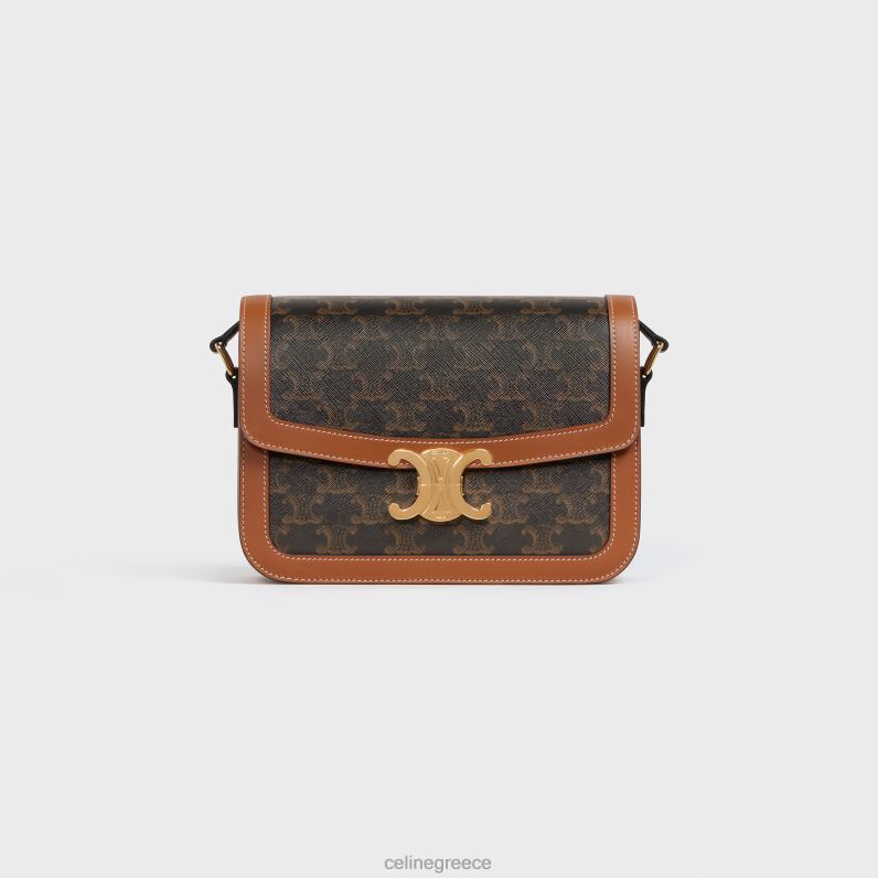 κλασική τσάντα triomphe σε καμβά triomphe & δέρμα μοσχαριού γυναίκες CELINE 640PT90 αξεσουάρ βυρσοδέψω