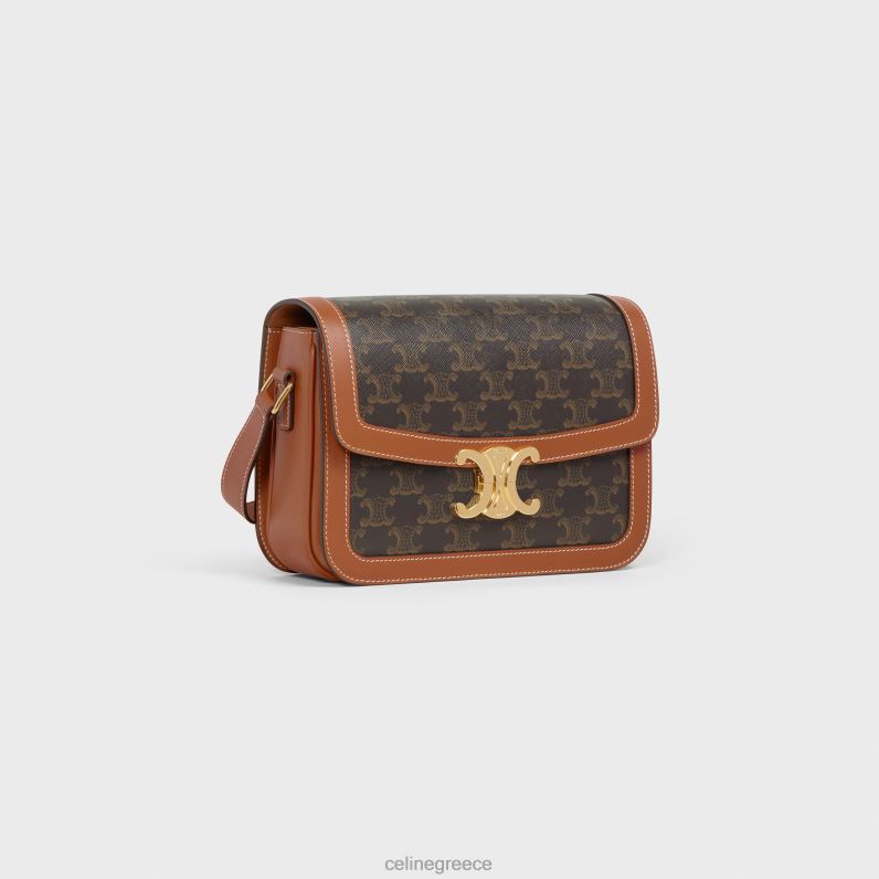 κλασική τσάντα triomphe σε καμβά triomphe & δέρμα μοσχαριού γυναίκες CELINE 640PT90 αξεσουάρ βυρσοδέψω