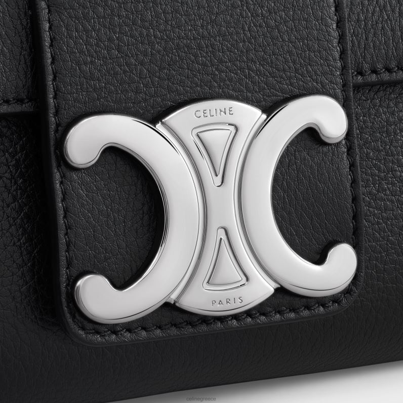 μεσαία τσάντα victoire σε ελαστικό δέρμα μοσχαριού γυναίκες CELINE 640PT9 αξεσουάρ μαύρος