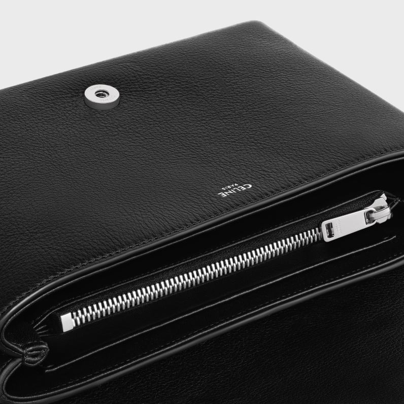 μεσαία τσάντα victoire σε ελαστικό δέρμα μοσχαριού γυναίκες CELINE 640PT9 αξεσουάρ μαύρος