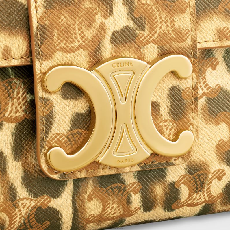 μεσαία victoire τσάντα σε καμβά triomphe με στάμπα γυναίκες CELINE 640PT8 αξεσουάρ λεοπάρδαλη