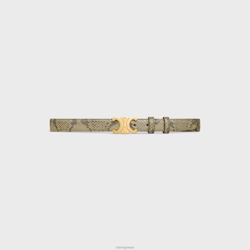 ζώνη μεσαίου θριάμβου σε μαργαριταρένιο πύθωνα γυναίκες CELINE 640PT1023 αξεσουάρ φυσικός
