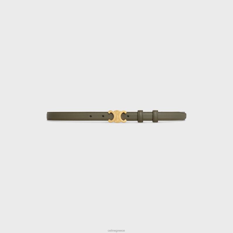 μικρή ζώνη θριάμβου σε λείο δέρμα μόσχου γυναίκες CELINE 640PT1073 αξεσουάρ μαύρη ελιά