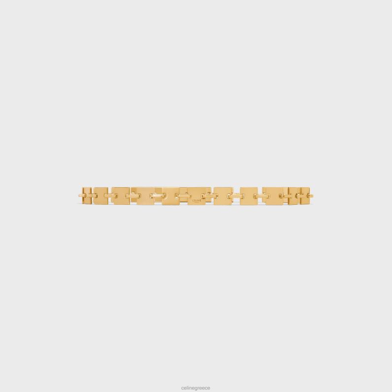 τετράγωνη ζώνη αλυσίδας από ορείχαλκο γυναίκες CELINE 640PT1091 αξεσουάρ χρυσός