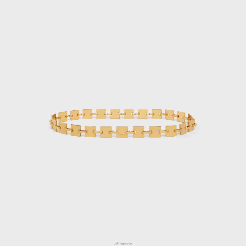 τετράγωνη ζώνη αλυσίδας από ορείχαλκο γυναίκες CELINE 640PT1091 αξεσουάρ χρυσός